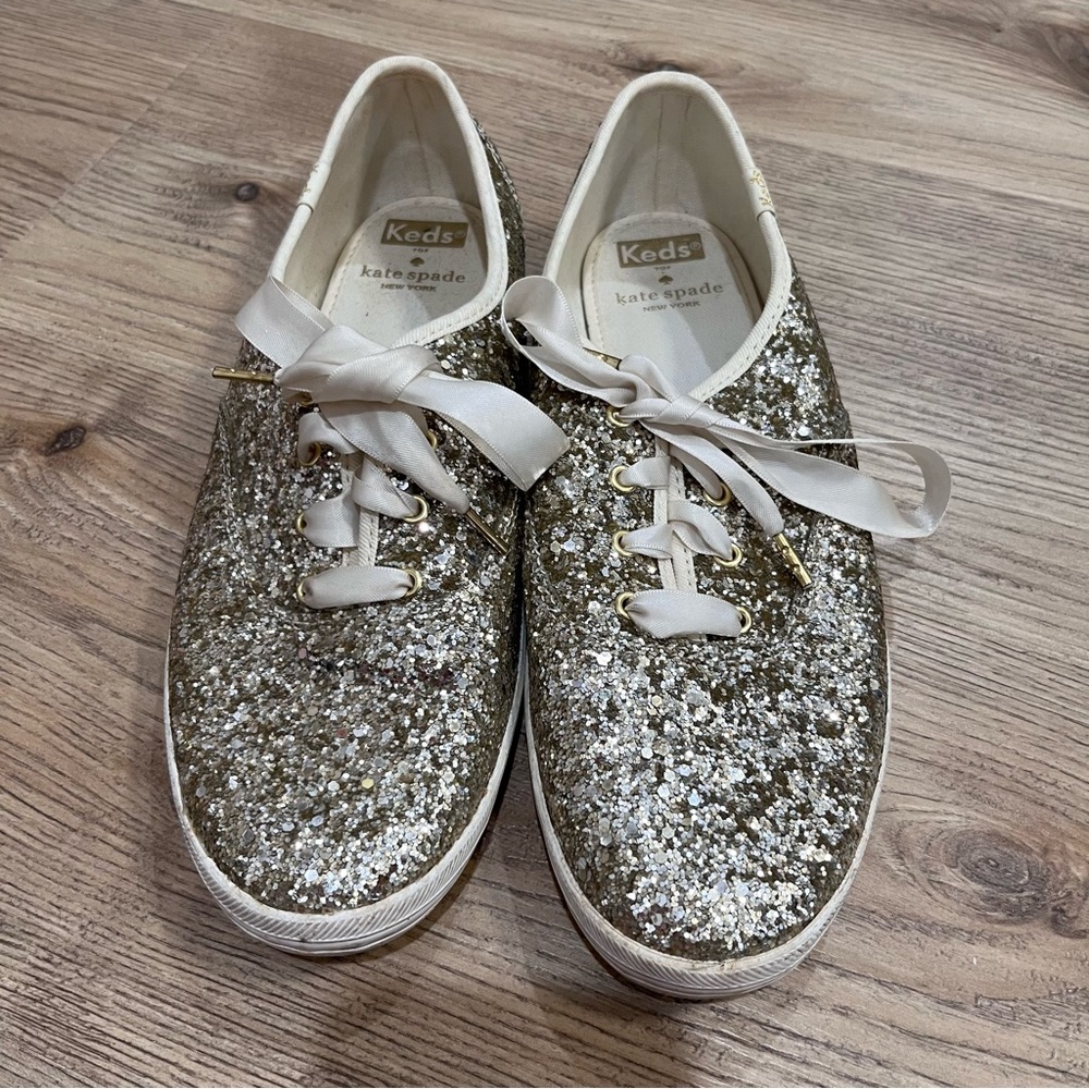Keds Gold Glitter Sneakers